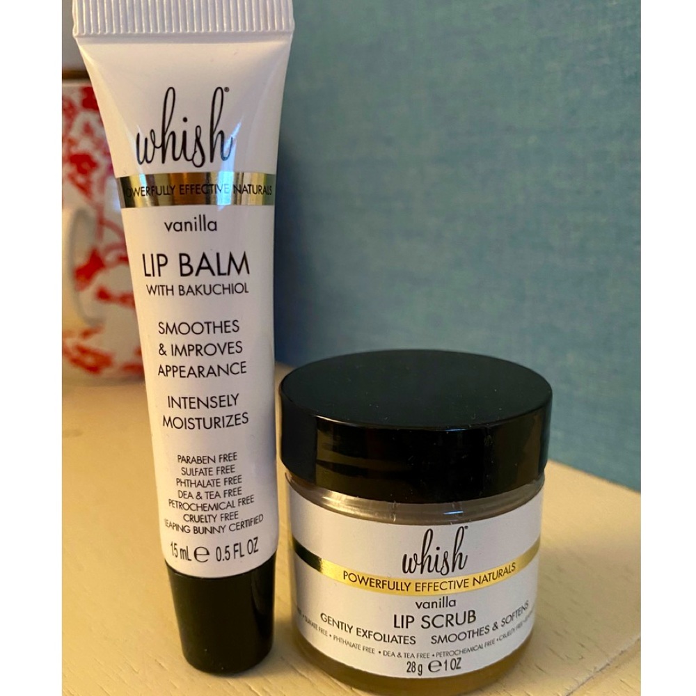 Whish vanilla lip scrub (1 oz) + balm (0.5 oz) set